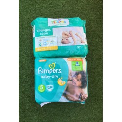Couches Pampers baby-dry taille 5
