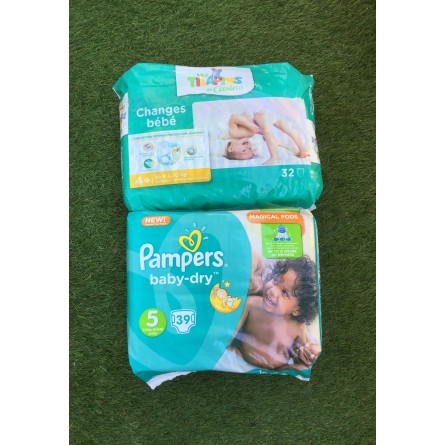 Couches Pampers baby-dry taille 5